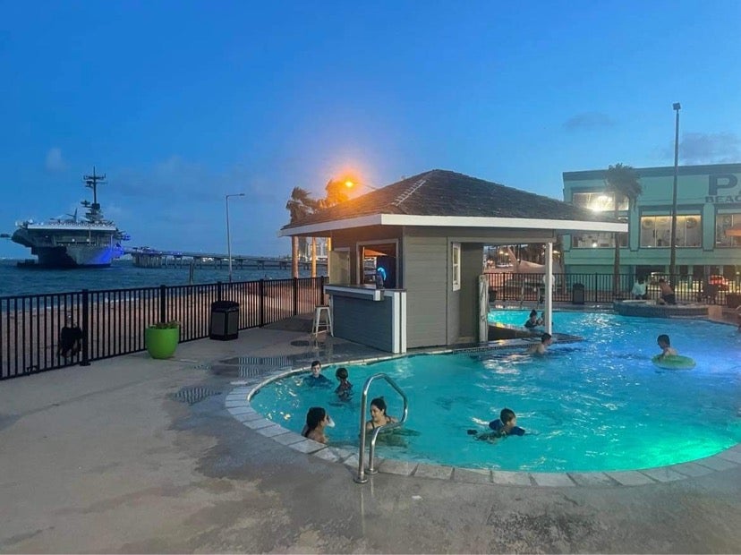 The swim-up bar at the DoubleTree by Hilton Corpus Christi Beachfront