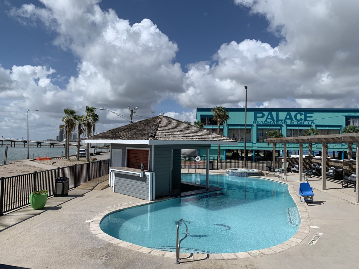 Pool with swim-up bar at DoubleTree by Hilton Corpus Christi Beachfront