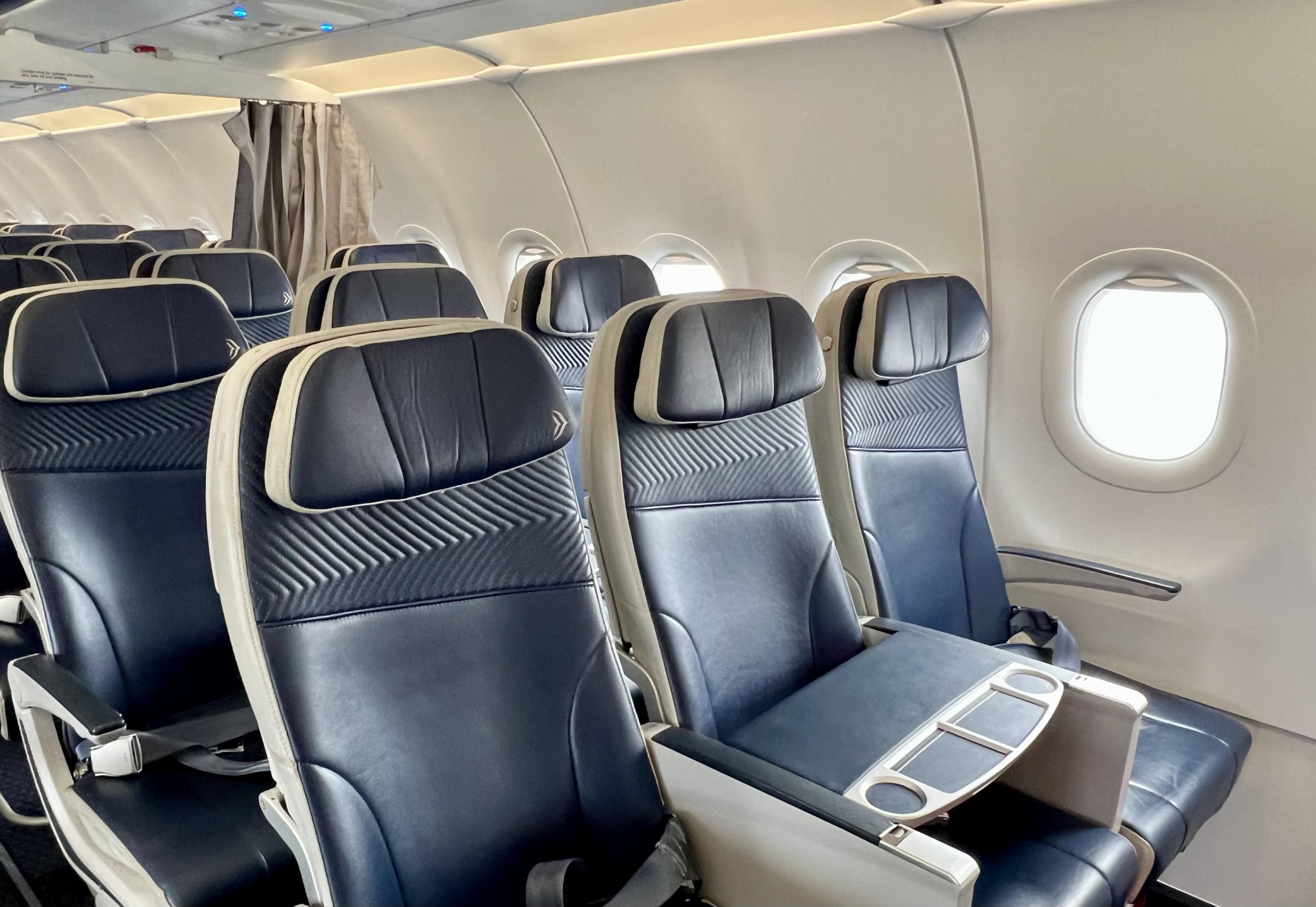 Aegean upgrade bid Aegean Airbus A320neo business class seats 1A and 1C