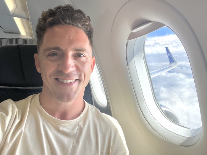 Aegean upgrade bid Aegean Airbus A320neo business class selfie