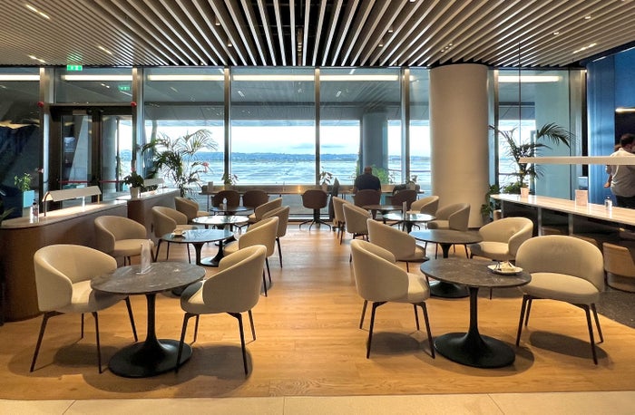 Aegean upgrade bid Aegean Lounge café area