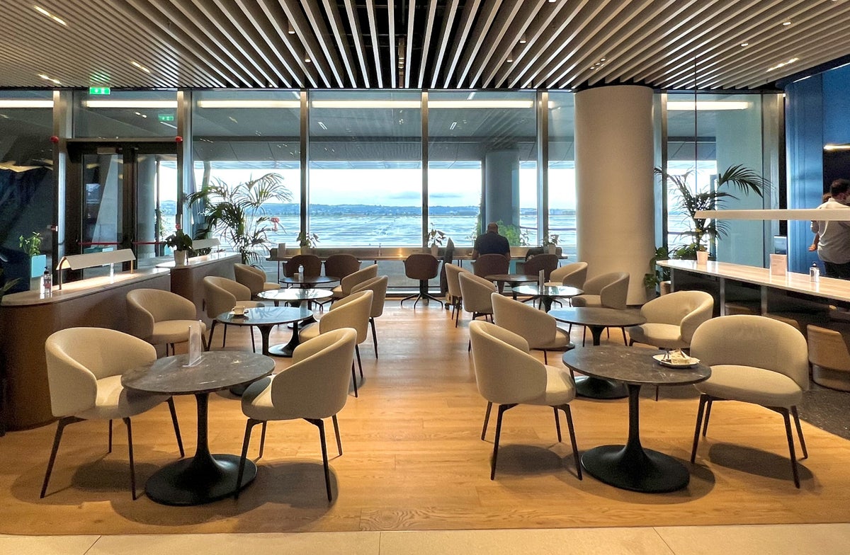 Aegean upgrade bid Aegean Lounge café area