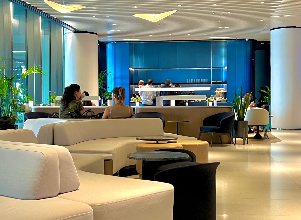 Aegean upgrade bid Aegean Lounge sofas