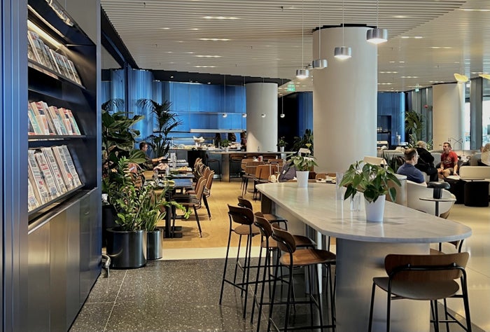 Aegean upgrade bid Aegean Lounge view on entry