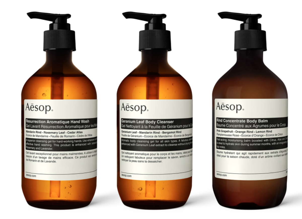 Aesop products in Waldorf Astoria hotels