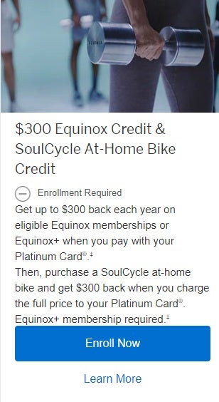 Amex Equinox Credit Enroll