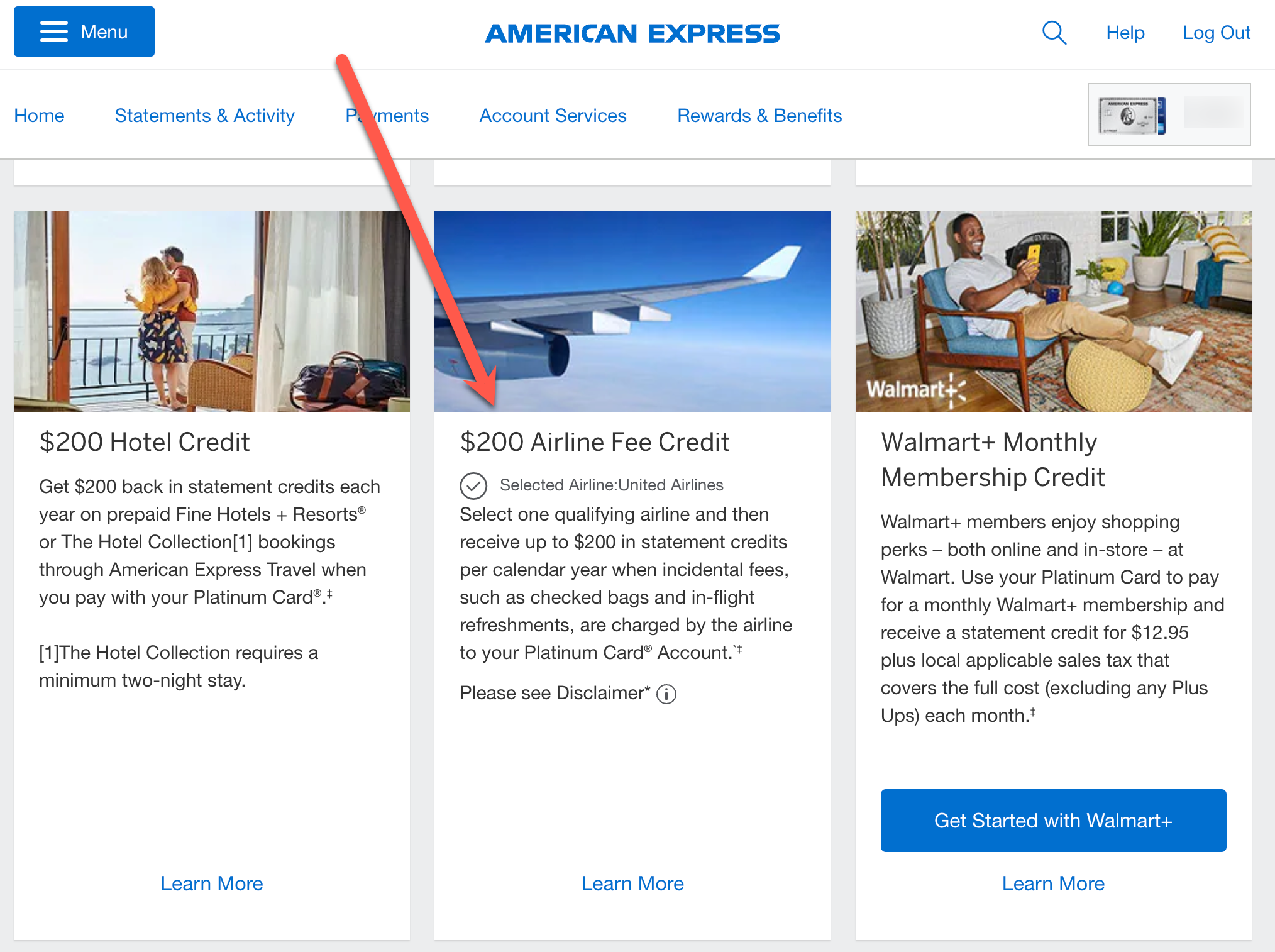 amex travel credit airlines