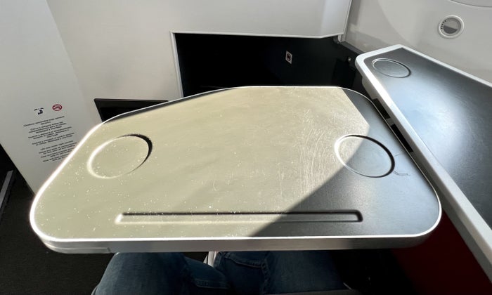 Avianca Boeing 787 Business Class seat tray table