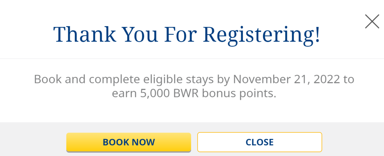 Earn 5k Bonus Best Western Points per Stay Through November