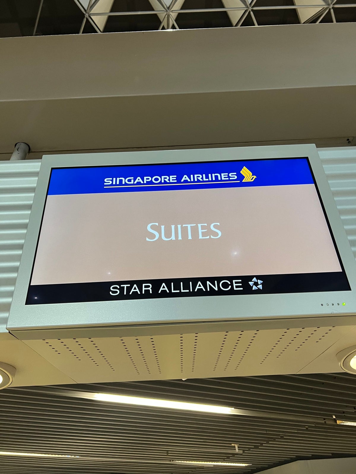 Check-in counter for Singapore Suites