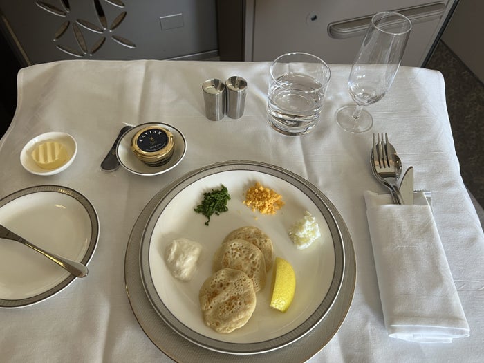 Singapore Suites caviar service