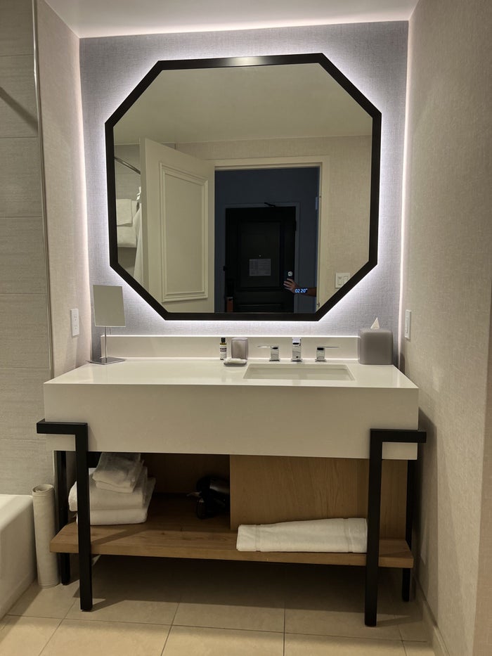 Living area bathroom
