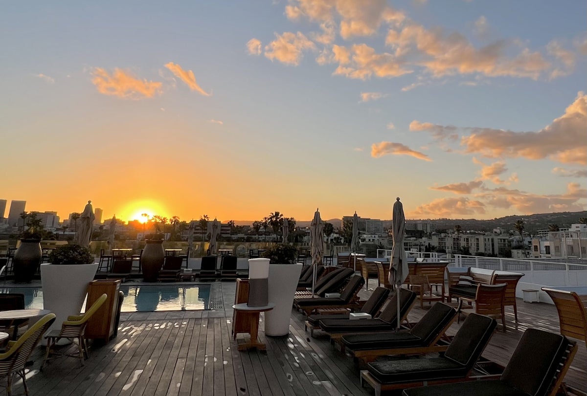SLS Hotel, a Luxury Collection Hotel, Beverly Hills rooftop sunset