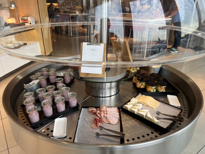Air Canada Maple Leaf Lounge at FRA yogurt