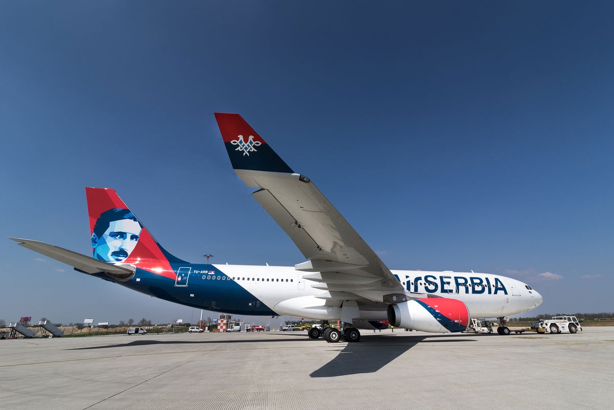 Air Serbia aircraft right Air Serbia aircraft right