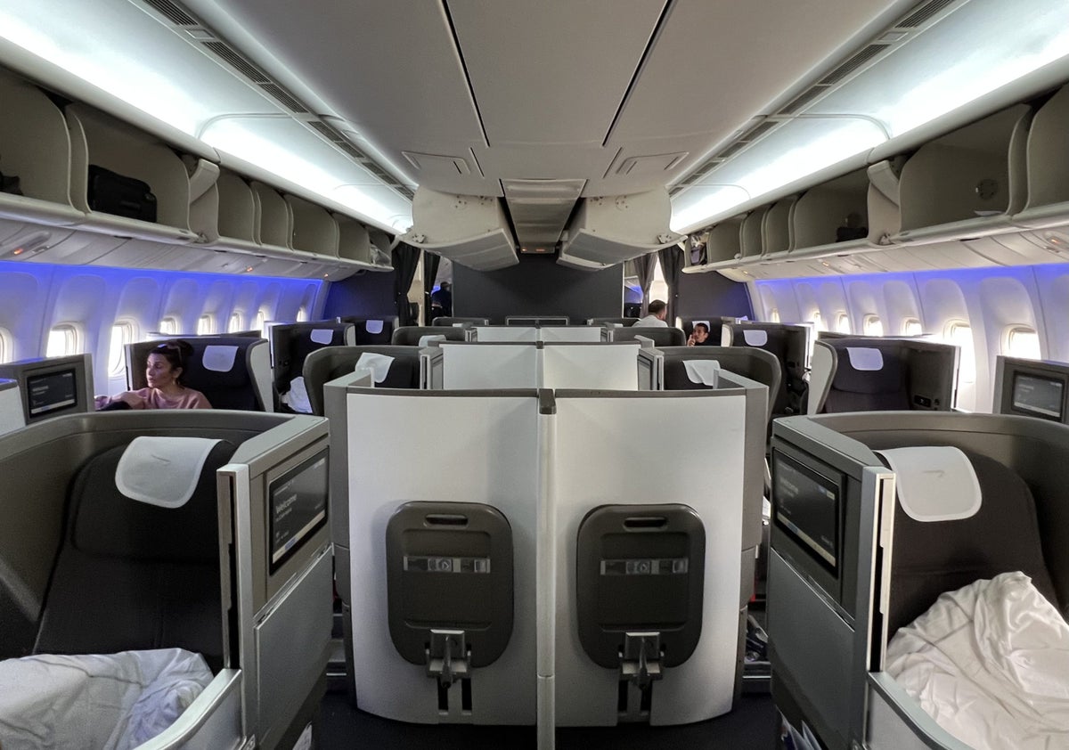 British Airways Boeing 777 200 Club World cabin