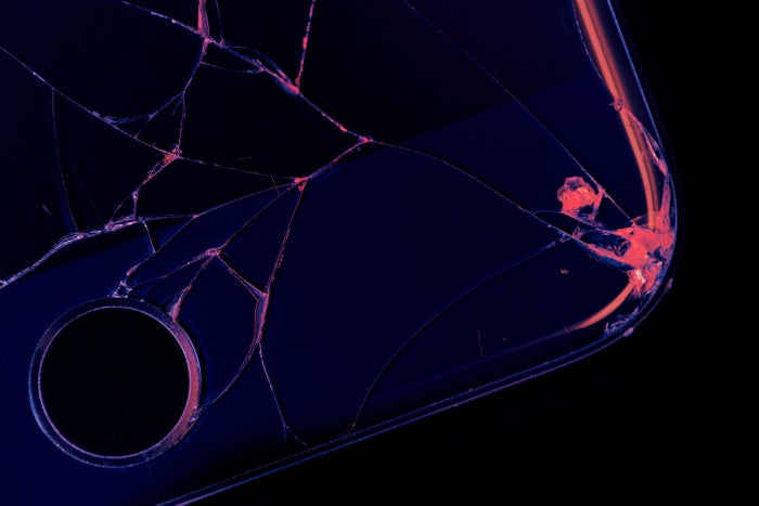 Broken cell phone