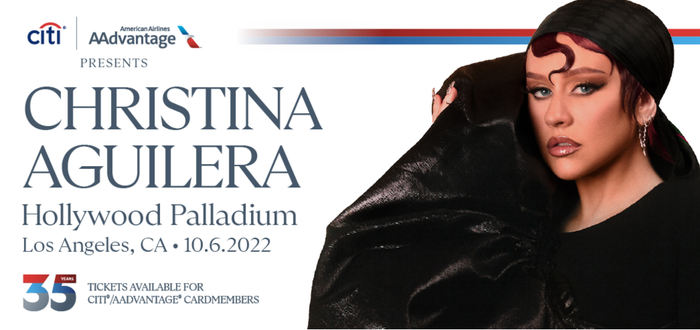Christina Aguilera concert for Citi AAdvantage cardmembers