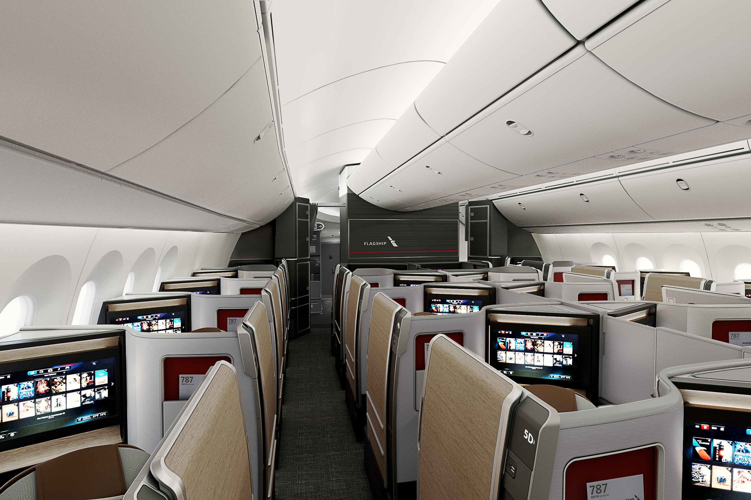 Flagship Suite cabin on American Airlines Boeing 787 9 2