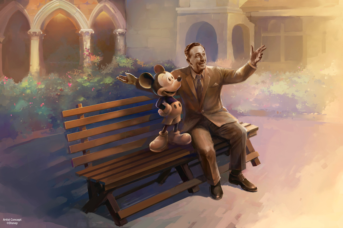 Hong Kong Disneyland Walt Disney Mickey Mouse statue