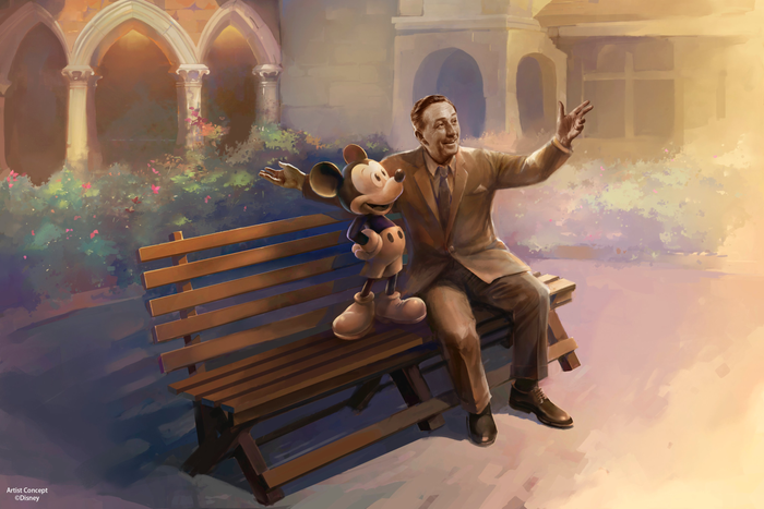 Hong Kong Disneyland Walt Disney Mickey Mouse statue