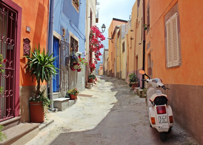 Italian town in spring