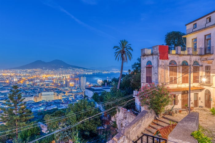 Naples Italy at night