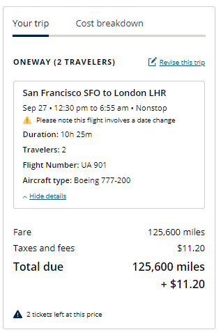 United Saver-level redemption in Polaris Class