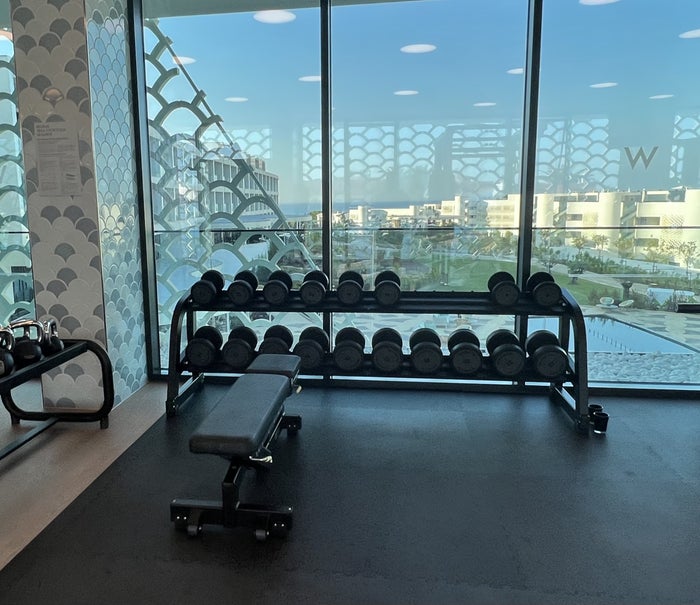 W Algarve gym dumbbells