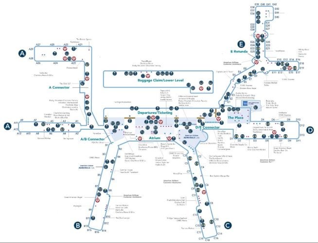 Clt Concourse Map