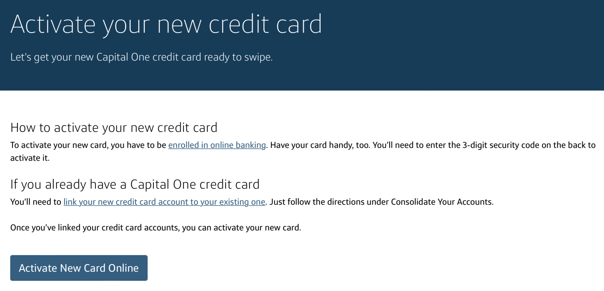 How To Activate My Credit Card Capital One