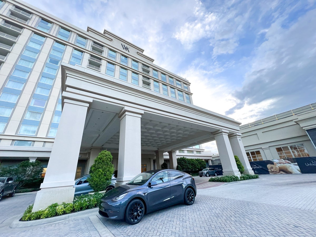 Hertz Tesla Model Y at Waldorf Astoria Orlando Florida