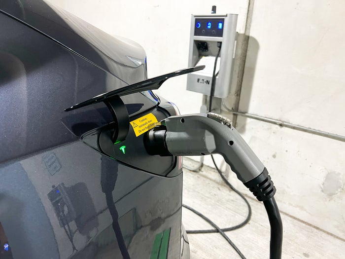 Hertz Tesla Model Y charger adapter