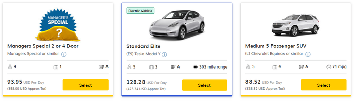 Hertz Tesla Model Y