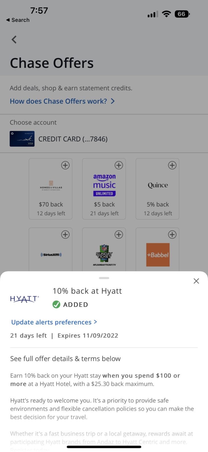 Get Up to 15 Cashback at Hyatt Hotels With New Chase Offer