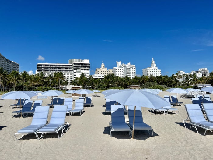 Ritz Carlton South Beach Exterior From Beach