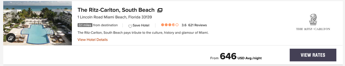 Ritz-Carlton South Beach Booking