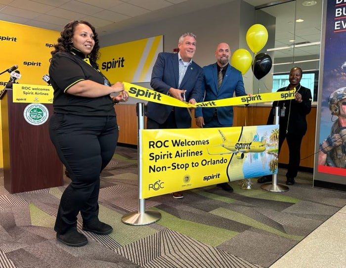 Spirit ribbon cutting at Rochester Airport