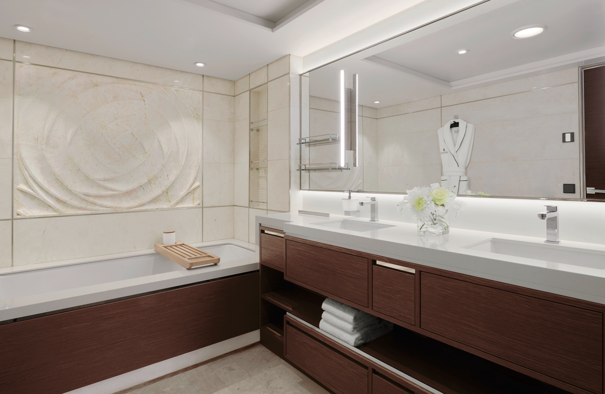 The Grand Bathroom Evrima The Ritz-Carlton Yacht Collection
