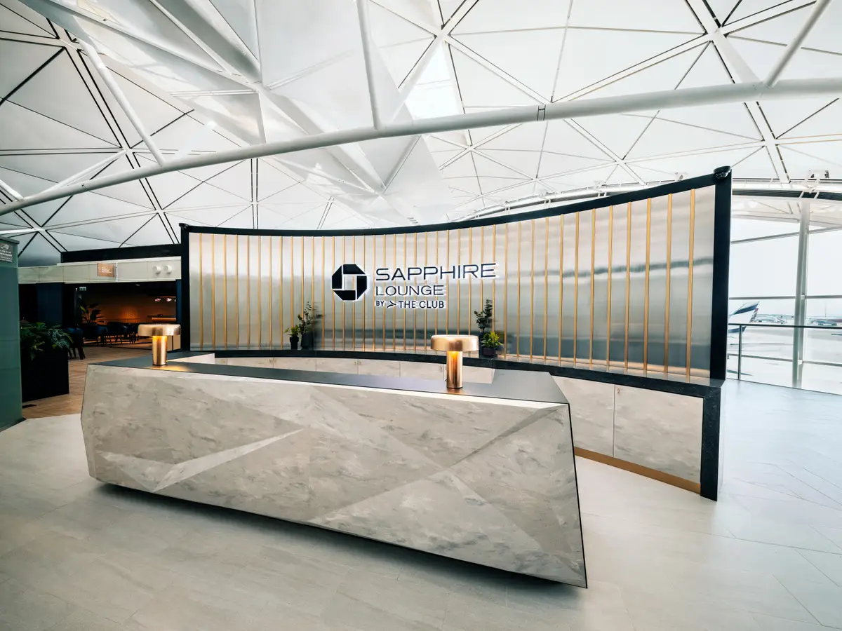 The entrance to the new Chase Sapphire Lounge in Hong Kong