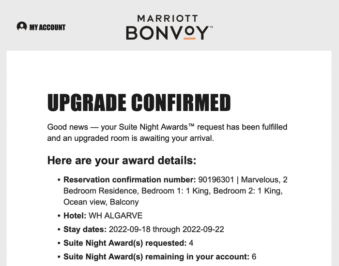 W Algarve upgrade confirmed