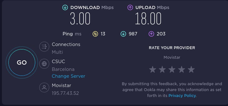 AC Hotel Alicante Internet Speed