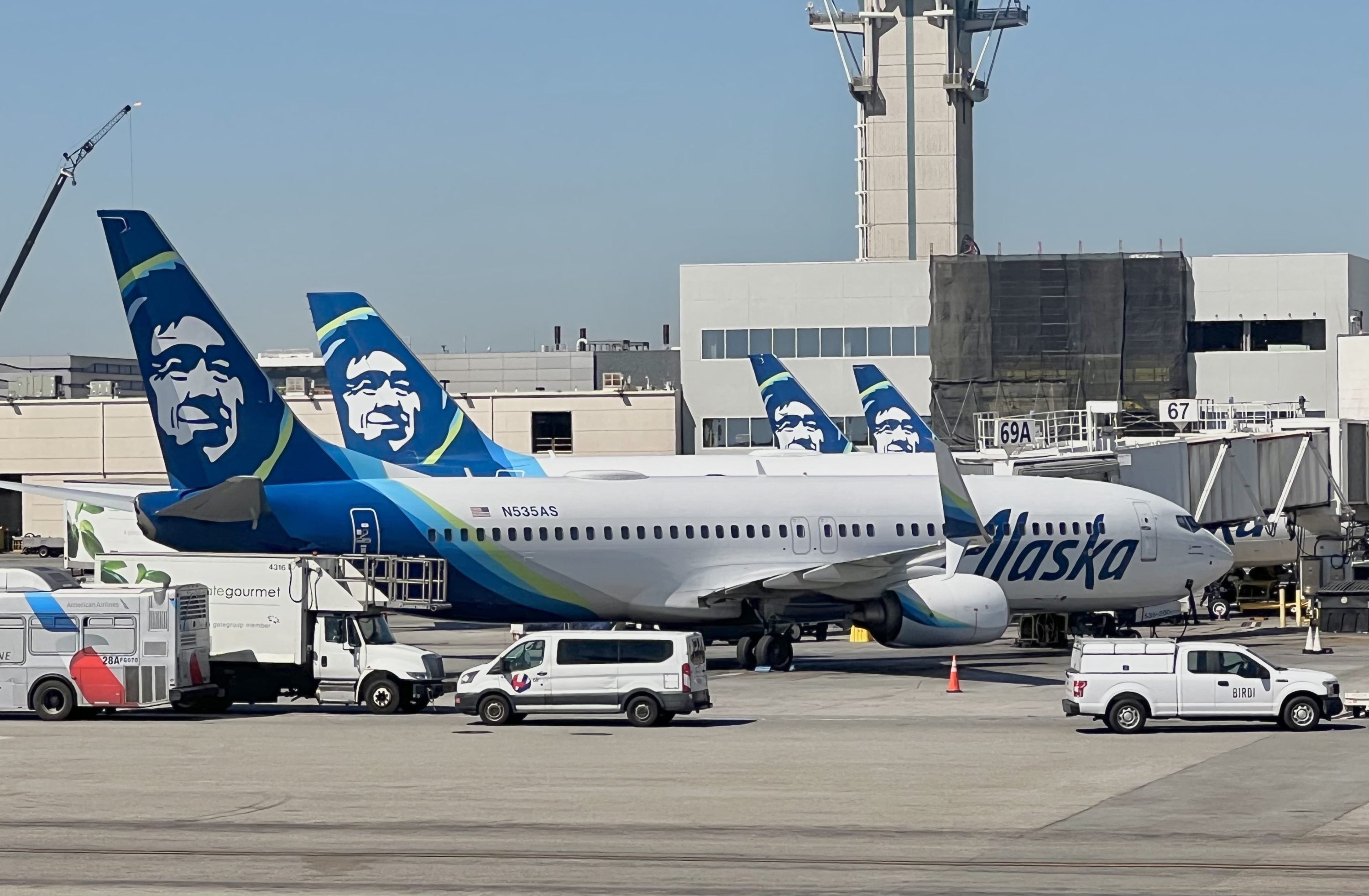 Alaska Airlines jets at LAX