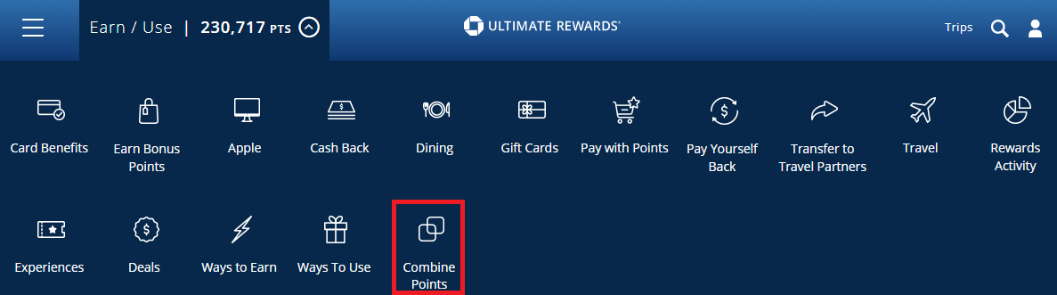 Chase Ultimate Rewards use points