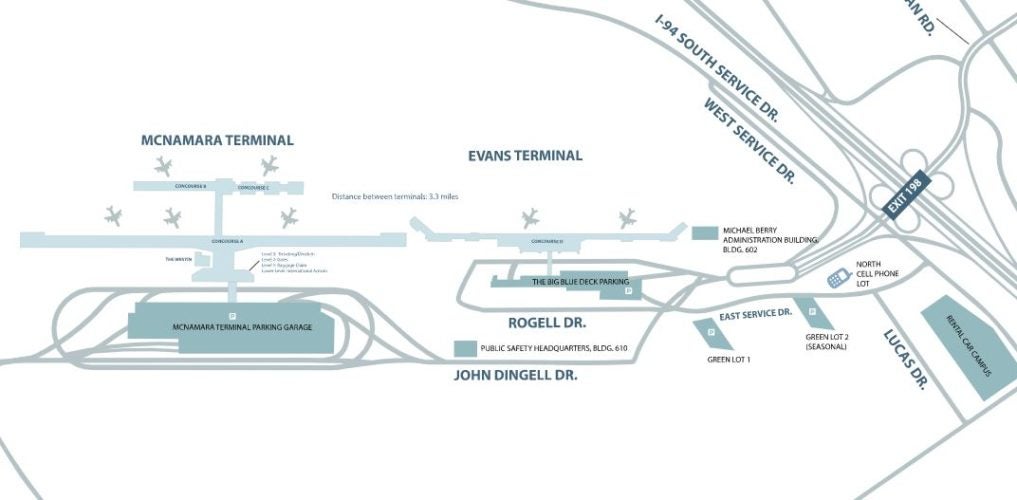 Detroit Metropolitan Wayne County Airport [DTW] - Terminal Guide