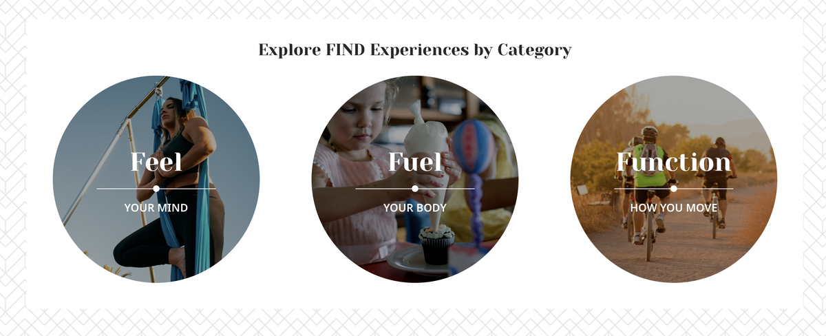 Explore FIND experiences by category