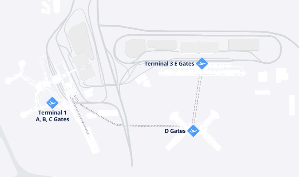 Harry Reid International Airport Map
