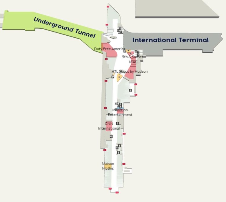 Atlanta International Airport Terminal F Map 