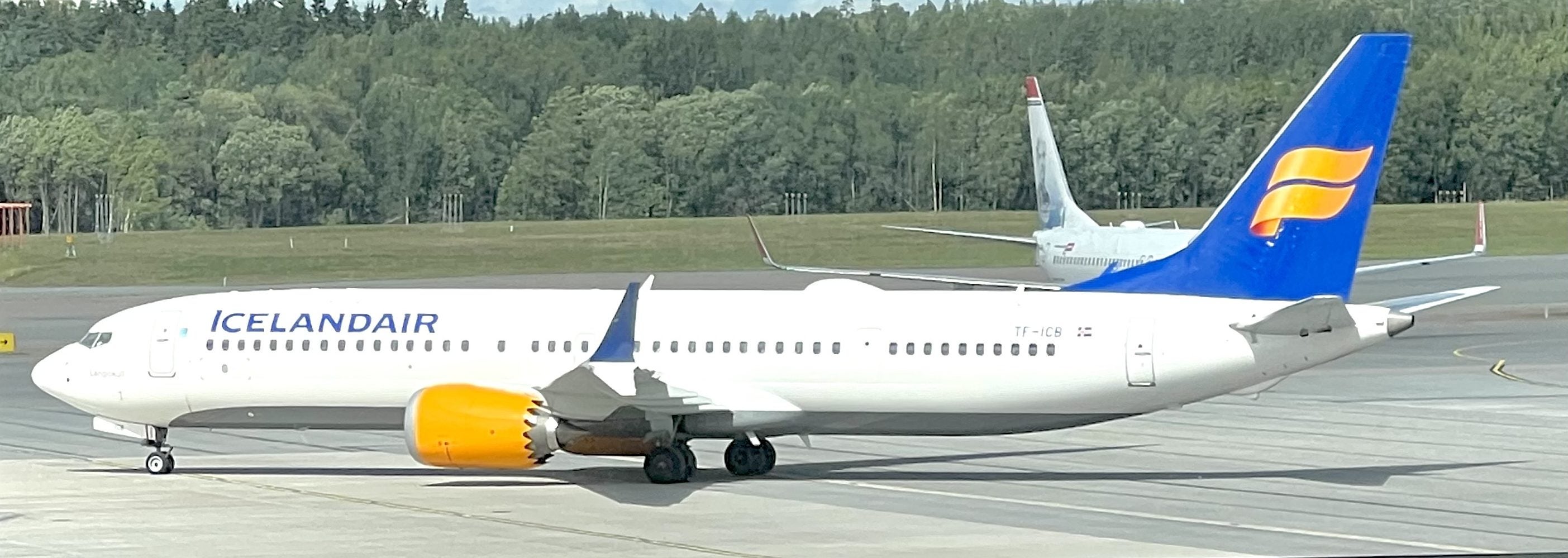 Icelandair Boeing 737 MAX at Stockholm Arlanda airport ARN