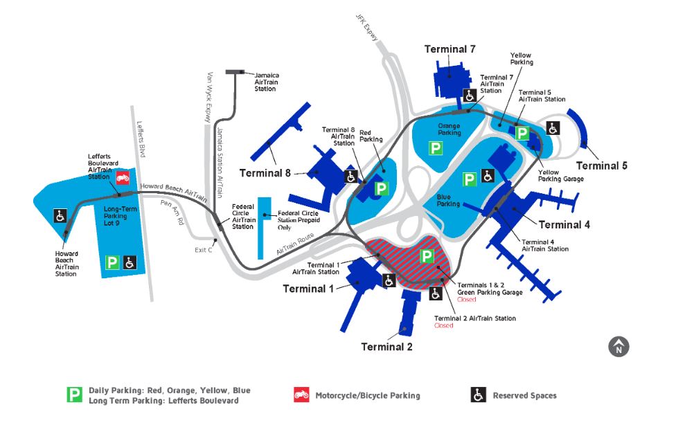 JFK Parking Map